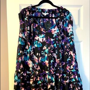 Boutique 3x tie-neck abstract tank